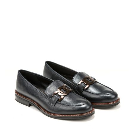 Ženske kožne plitke cipele Ara-12-11203.02F/1/2 plave ravne