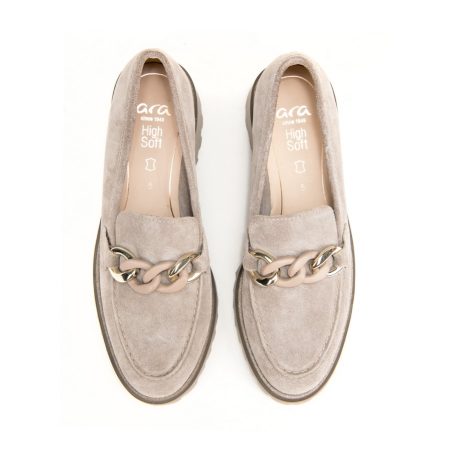 Ženske kožne plitke cipele Ara-12-31209.13F/1/2 bež ravne 5 14516 ara 12 31209 13f 1 2 moon 3