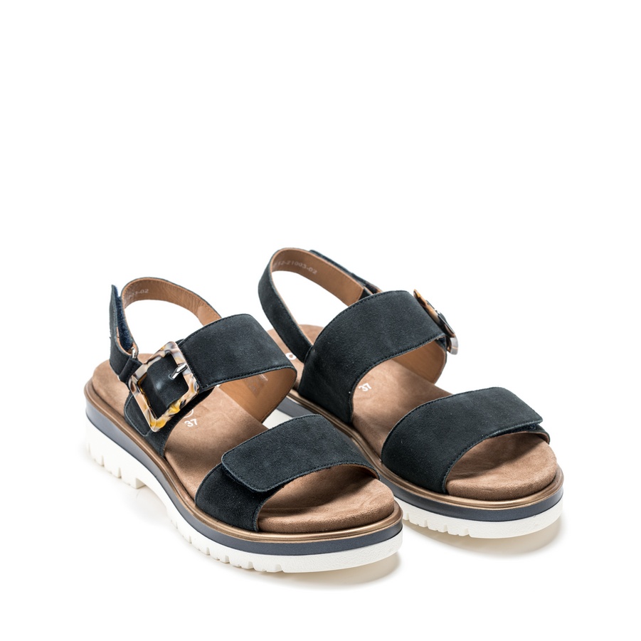 Ženske kožne sandale Ara-12-21003.02G plave ravne 1 Ženske kožne sandale Ara-12-21003.02G plave ravne