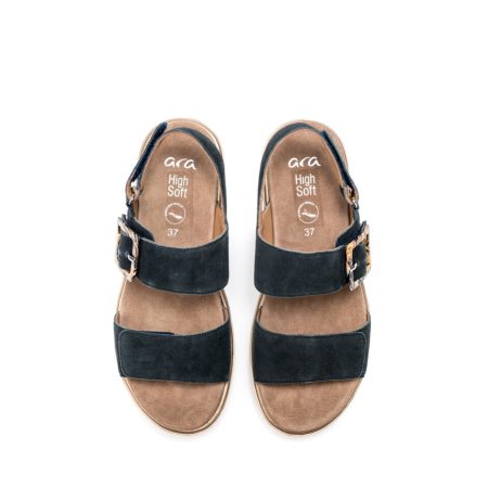 Ženske kožne sandale Ara-12-21003.02G plave ravne 5 15218 ara 12 21003 02g blau 3