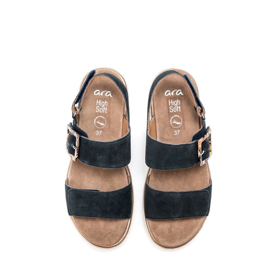 Ženske kožne sandale Ara-12-21003.02G plave ravne 3 Ženske kožne sandale Ara-12-21003.02G plave ravne - Slika 3