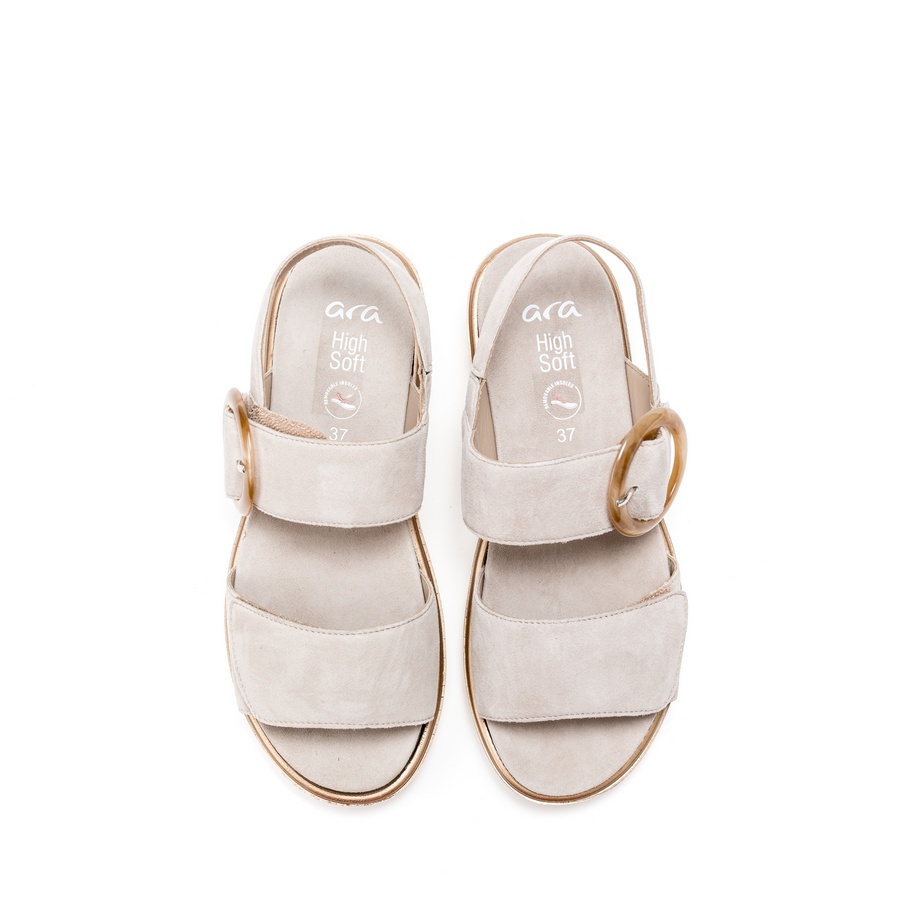 Ženske kožne sandale Ara-12-33505.08G svetlo bež ravne 3 Ženske kožne sandale Ara-12-33505.08G svetlo bež ravne - Slika 3