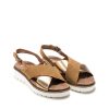 Ženske kožne sandale Ara-12-33516.09G braon ravne
