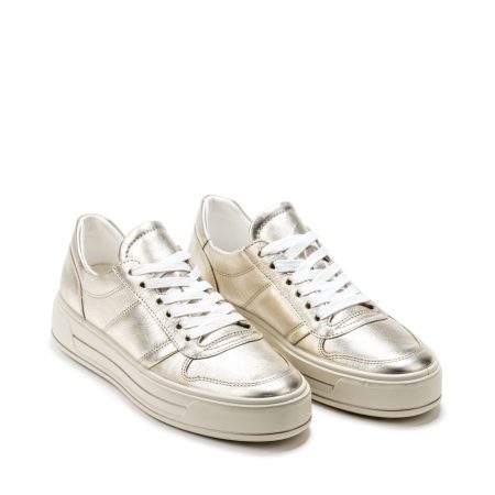 Ženske plitke patike Ara-12-23001.17H zlatne ravne