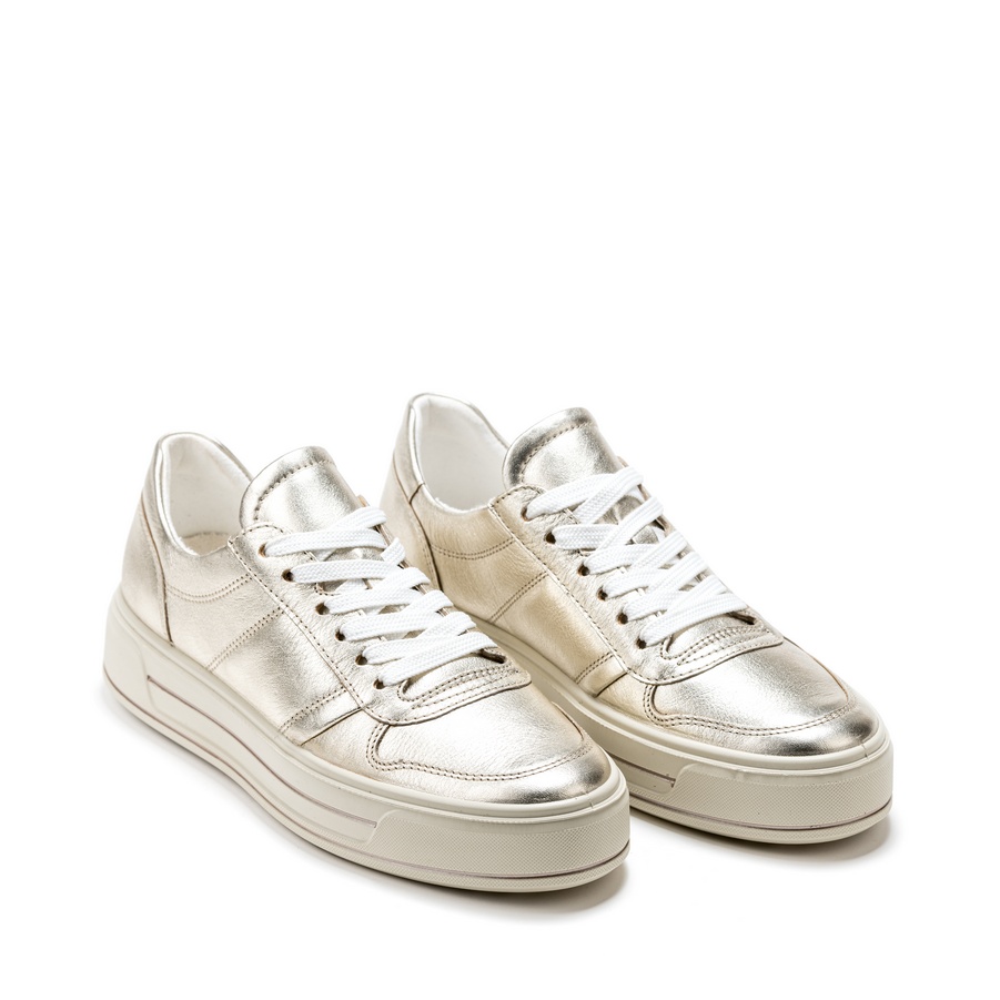 Ženske plitke patike Ara-12-23001.17H zlatne ravne 1 Ženske plitke patike Ara-12-23001.17H zlatne ravne