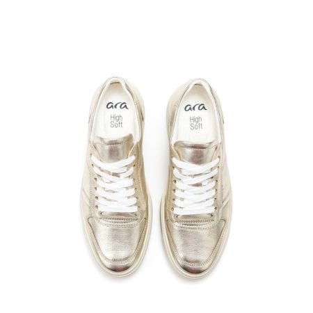 Ženske plitke patike Ara-12-23001.17H zlatne ravne 5 15231 ara 12 23001 17h platin 3