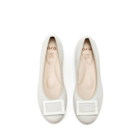 Ženske kožne baletanke Ara-12-20603.09H krem ravne - Kupite odmah na Creator.rs -