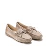 Ženske kožne mokasine Ara-12-19212-28G bež ravne