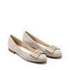 Ženske kožne baletanke Ara-12-31328.08G bež ravne
