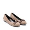Ženske kožne baletanke Ara-12-31327.05G bež ravne
