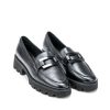 Ženske kožne mokasine Ara-12-21703.01F1/2 crne ravne