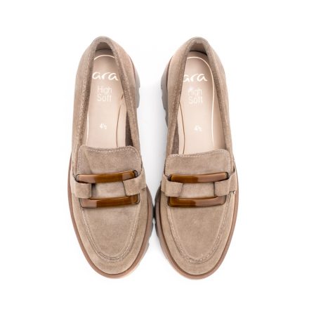 Ženske kožne mokasine Ara-12-21703.05F1/2 bež ravne 5 16112 ara 12 21703 05f1 2 sesam 3