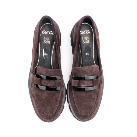 Ženske kožne mokasine Ara-12-21703.19F1/2 bordo ravne 5 16113 ara 12 21703 19f1 2 amarone 3