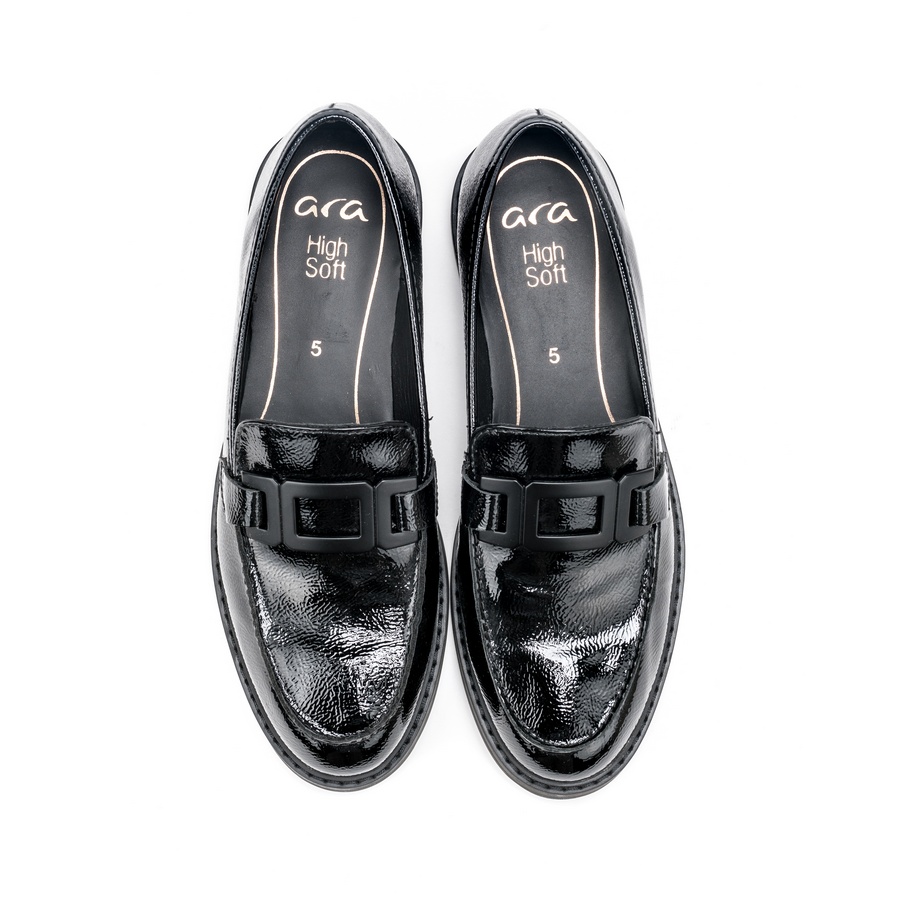 Ženske kožne mokasine Ara-12-11252.10G crne ravne 3 Ženske kožne mokasine Ara-12-11252.10G crne ravne - Slika 3
