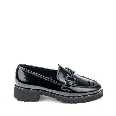 Alternative view of Ženske kožne mokasine Ara-12-31243.11F1/2 crne ravne