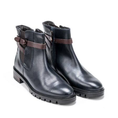 Ženske duboke cipele Ara-12-29512.02G teget ravne