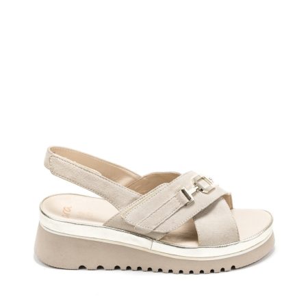 Alternative view of Ženske kožne sandale Ara-12-50504.08G bež na platformu