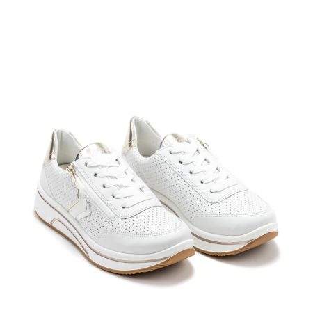 Ženske kožne plitke patike Ara-12-27550.04H bele ravne