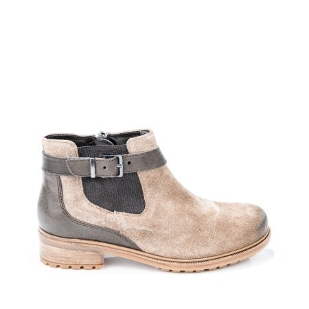 Alternative view of Ženske kožne plitke čizme Ara-12-48816.60G krem ravne