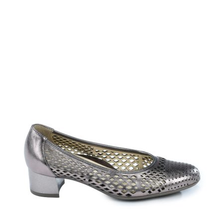 Alternative view of Ženske kožne plitke cipele Ara-12-16615.06G sive na štiklu
