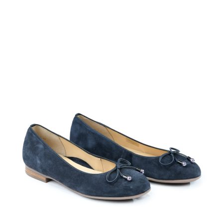 Ženske kožne baletanke Ara-12-31324.13G plave ravne