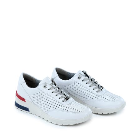 Ženske plitke patike Ara-12-18402.08G bele ravne