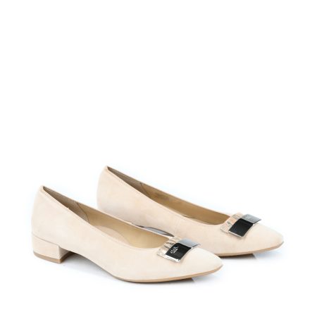 Ženske kožne plitke cipele Ara-12-43017.09G bež ravne