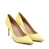 Ženske plitke cipele Carrano-195009 žute na štiklu