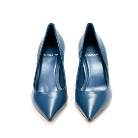 Ženske plitke cipele Carrano-160004MCAB11 plave na štiklu 5 Creator obuća | Ženska kožna obuća | Ženske kožne tašne | Ženske kožne cipele | Ženske kožne sandale | Ženske kožne papuče | Ženske kožne mokasine | Ženske kožne patike | Ženske kožne baletanke | Ženske kožne torbe | Muška kožna obuća | Sezona proleće leto 2024 | Proleće leto 2024 | Creator |