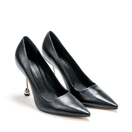 Ženske plitke cipele Carrano-803001/MET01 crne na štiklu