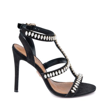 Alternative view of Ženske kožne sandale Carrano-136650 crne na štiklu