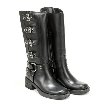 Elegantne ženske kožne čizme u crnoj boji za jesen/zimu - Creator.rs