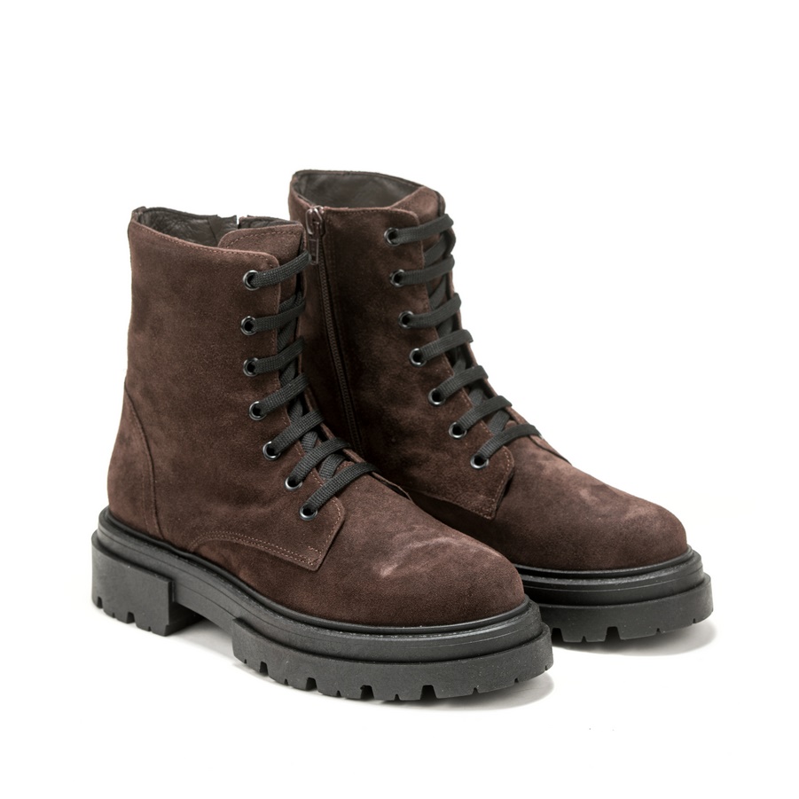 Ženske kožne plitke čizme Debutto-XS02 braon ravne 6 Moderne plitke čizme od prave kože, udobne i tople za hladne dane – Creator.rs