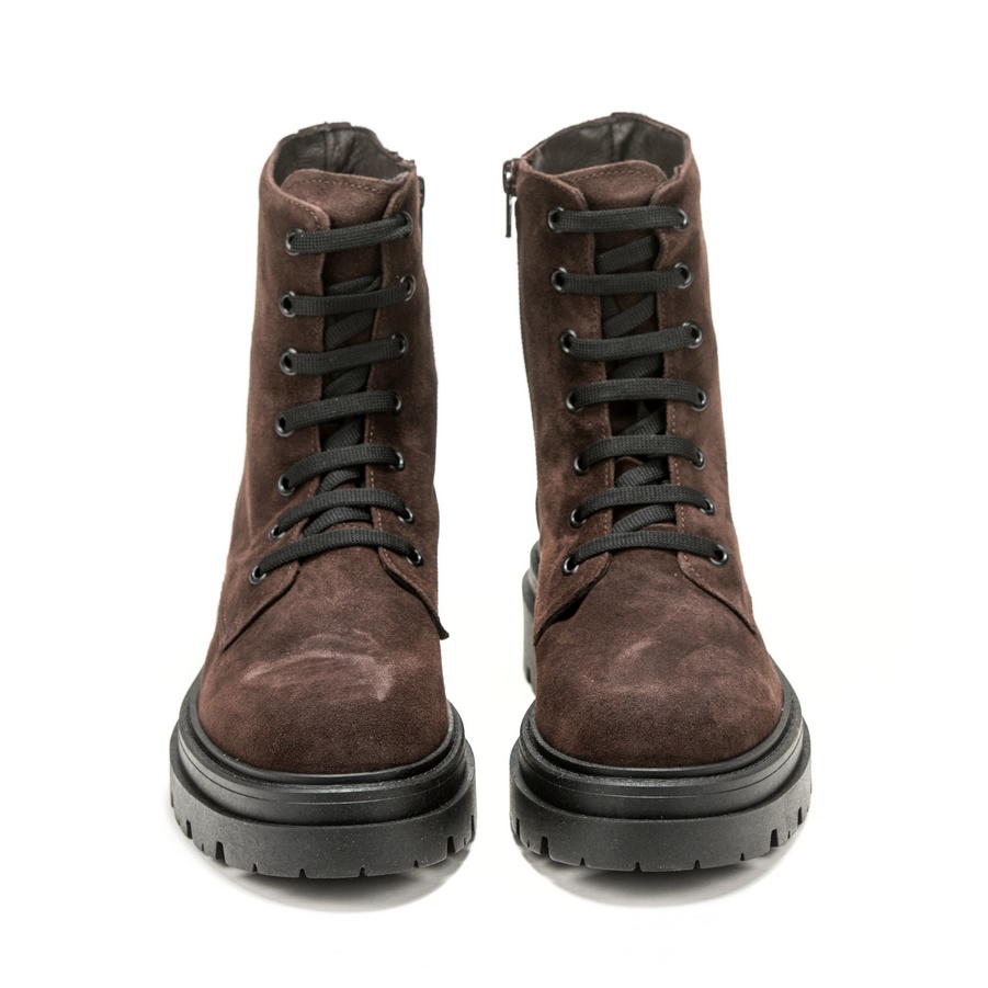 Ženske kožne plitke čizme Debutto-XS02 braon ravne 3 Moderne plitke čizme od prave kože, udobne i tople za hladne dane – Creator.rs