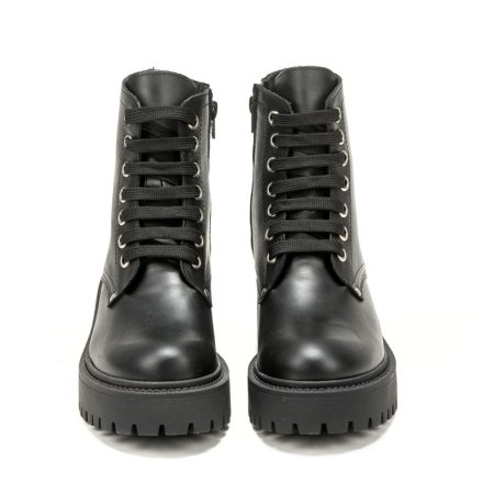 Ženske plitke čizme Art.-3011 crne ravne 5 Moderne plitke čizme od prave kože, udobne i tople za hladne dane – Creator.rs