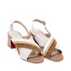 Ženske sandale Fascino-30627 bele na štiklu