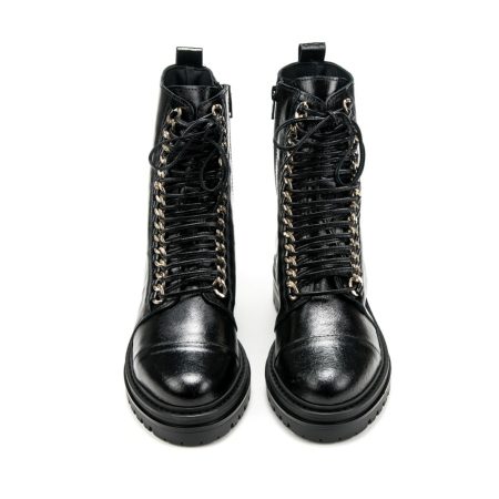 Ženske kožne plitke čizme Gianni-Crasto-451 crne ravne 5 Moderne plitke čizme od prave kože, udobne i tople za hladne dane – Creator.rs