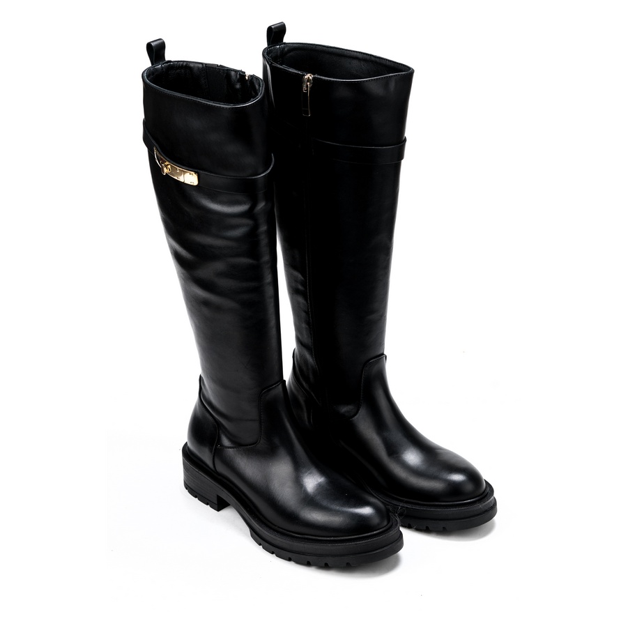 Ženske kožne duboke čizme Gianni-Crasto-6712 crne ravne 6 16352 gianni crasto 6712 nero 2