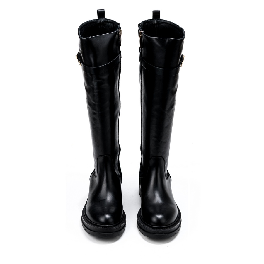 Ženske kožne duboke čizme Gianni-Crasto-6712 crne ravne 3 Ženske kožne duboke čizme Gianni-Crasto-6712 crne ravne - Slika 3