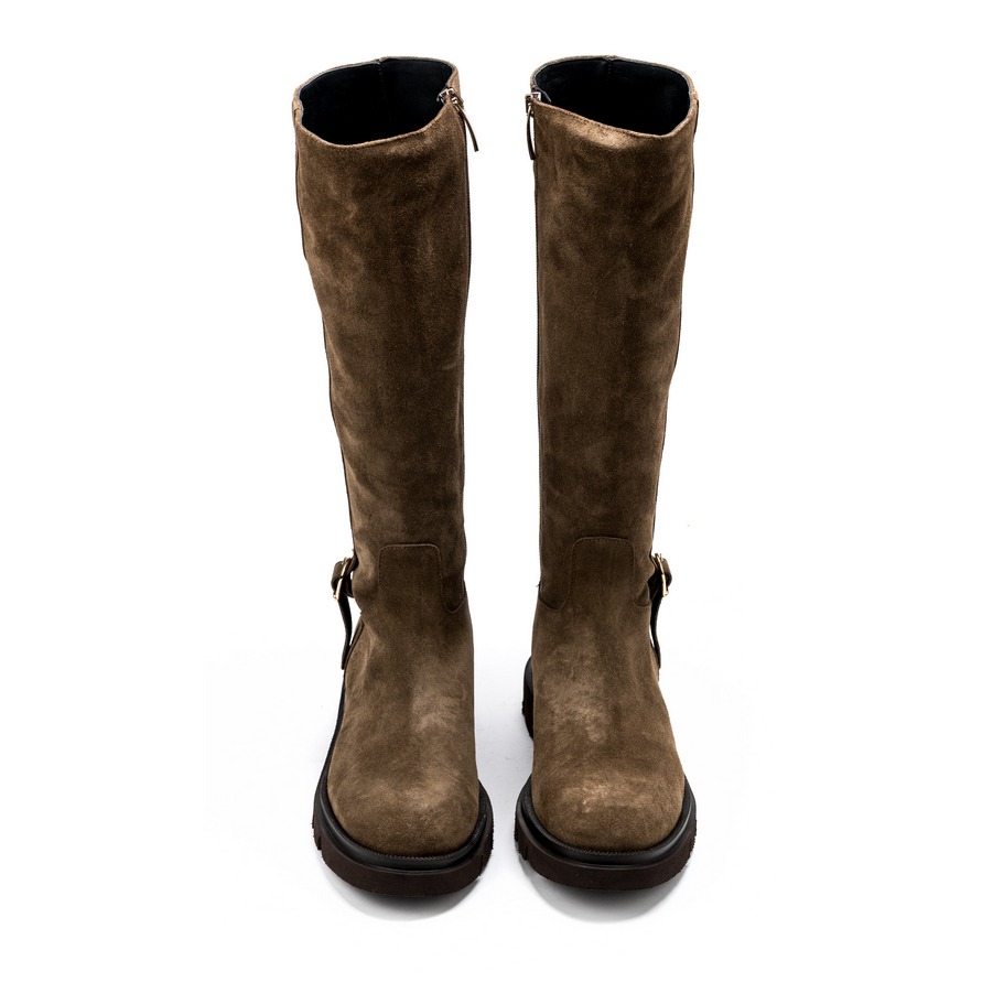 Ženske kožne duboke čizme Gianni-Crasto-7694 tamno sive ravne - Kupite odmah na Creator.rs Ženske kožne duboke čizme Gianni-Crasto-7694 tamno sive ravne - Slika 3