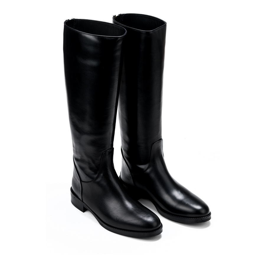 Ženske kožne duboke čizme Gianni-Crasto-SOUBANE crne ravne 6 16357 gianni crasto soubane nero 2