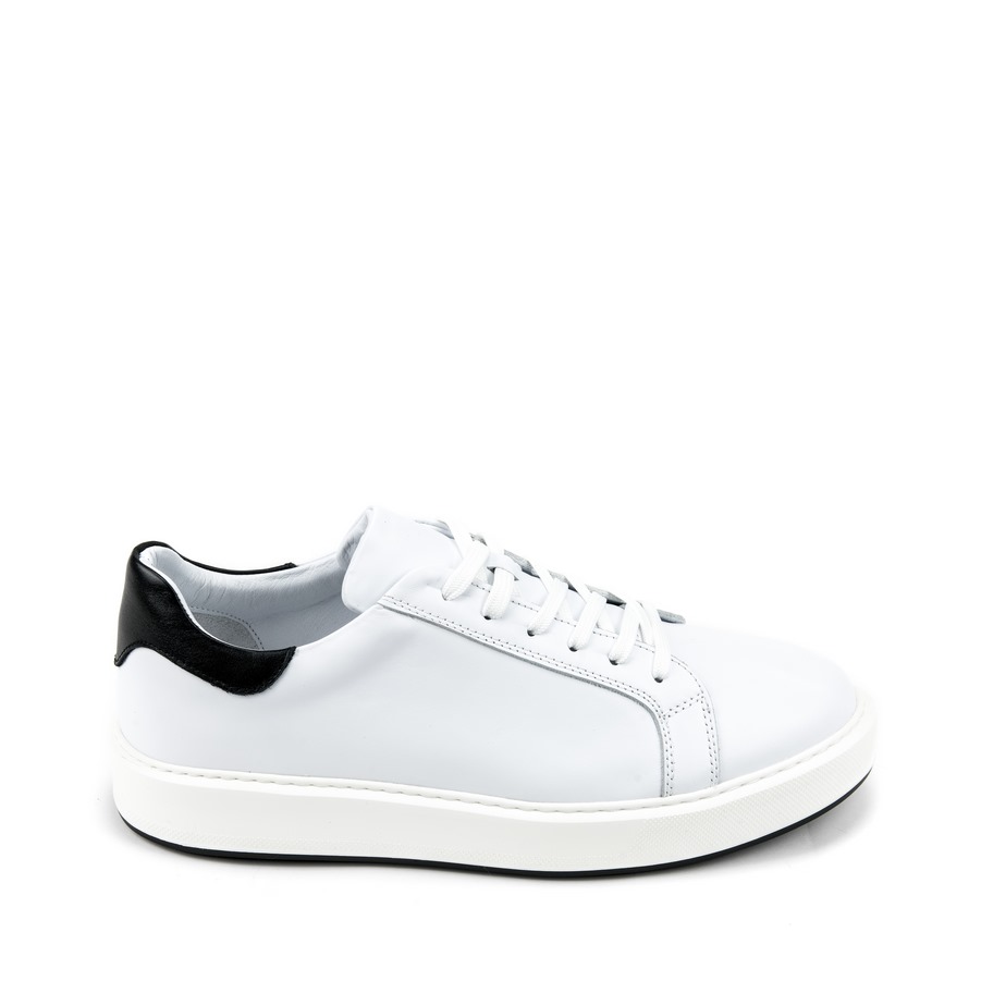 Muške kožne plitke patike Hanox-2511 bele ravne 2 Muške kožne plitke patike Hanox-2511 bele ravne - Slika 2