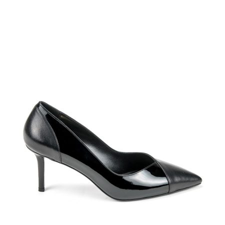 Alternative view of Ženske kožne plitke cipele Gia-4639 crne na štiklu