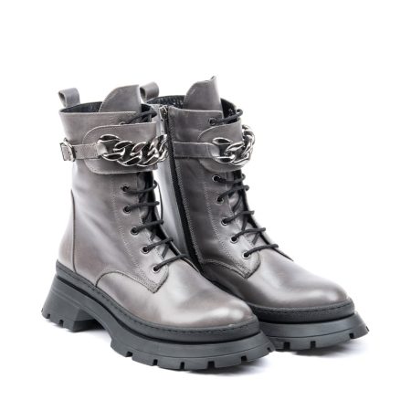 Ženske duboke cipele Heya-3488 sive ravne