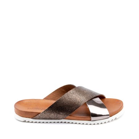 Alternative view of Ženske kožne papuče Kataleya-T300.PL19 braon ravne