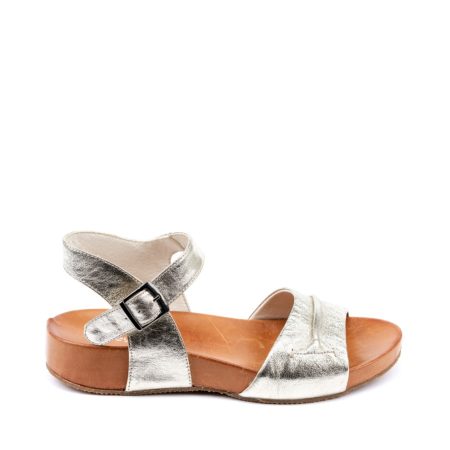 Alternative view of Ženske kožne sandale Kataleya-I1279 zlatne ravne