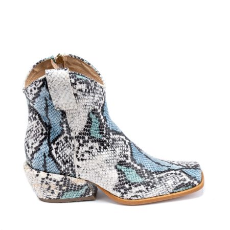 Alternative view of Ženske plitke čizme Lestrosa-2454 plave na štiklu