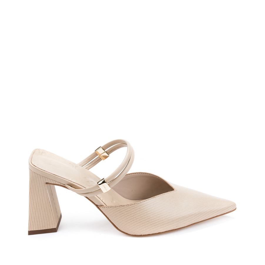 Ženske papuče Luz-da-lua-80090003 bež na štiklu 2 Creator obuća | Ženska kožna obuća | Ženske kožne papuče | Ženske kožne papuče na štiklu | papuče na štiklu | Ženske papuče | Štikla | Sezona proleće leto 2023/2024 | Proleće leto 2023 | Creator |