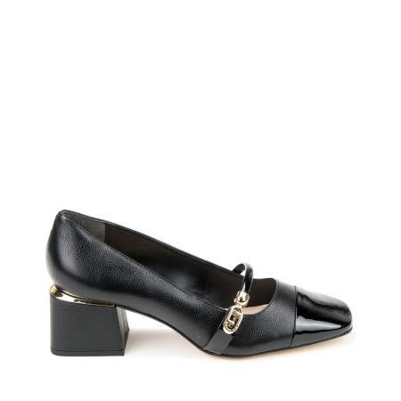 Alternative view of Ženske plitke cipele Luz-da-lua-80520002 crne na štiklu