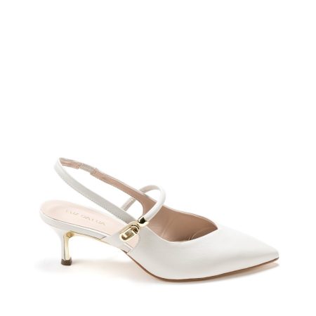 Alternative view of Ženske sandale Luz-da-lua-58060023 bele na štiklu